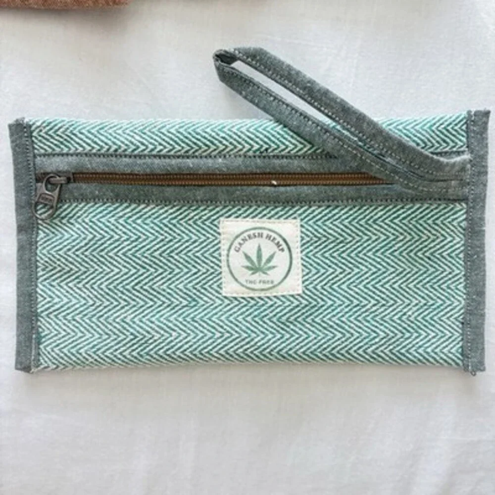 Nepal Hemp Pouch | Natural Eco-Friendly Small Storage Bag |‎ Boho Travel Wallet